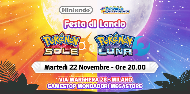 La grande festa di lancio di Pokémon Sole e Luna ti aspetta a Milano il 22 novembre!