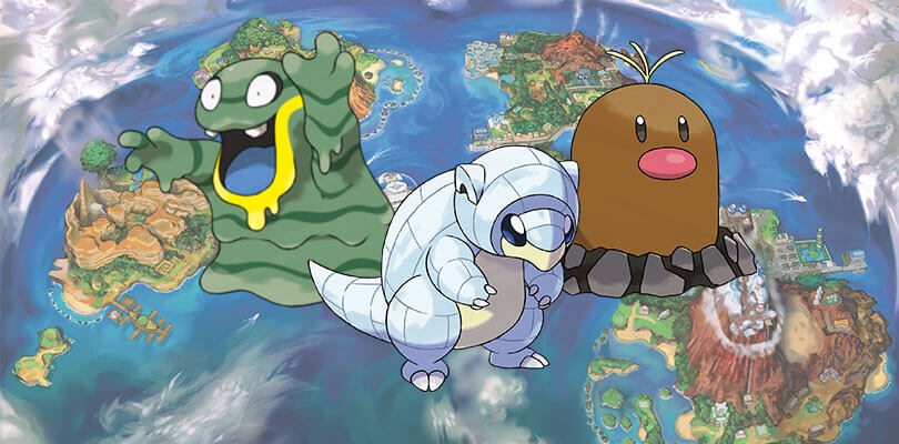 Annunciata la distribuzione coreana di Diglett, Grimer e Sandshrew di Alola