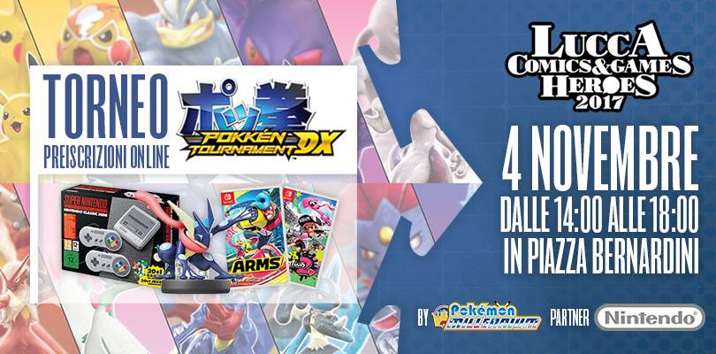 Iscriviti subito al Torneo di Pokkén Tournament di Lucca Comics & Games 2017 con fantastici premi!