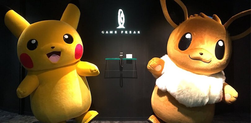 Pikachu e Eevee visitano Game Freak