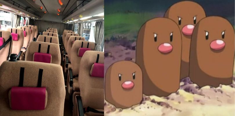 I sedili di un bus giapponese hanno la forma di Diglett