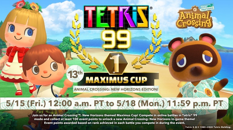 Tetris 99, rivelato un nuovo tema dedicato ad Animal Crossing: New Horizons