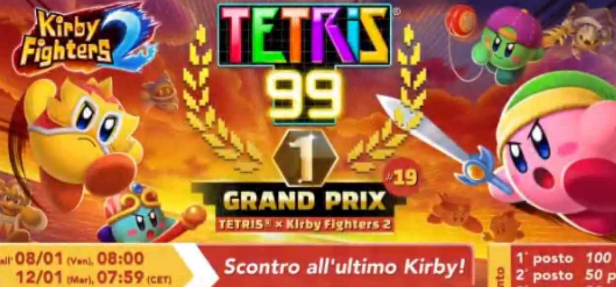 TETRIS 99: in arrivo il tema dedicato a Kirby Fighters 2