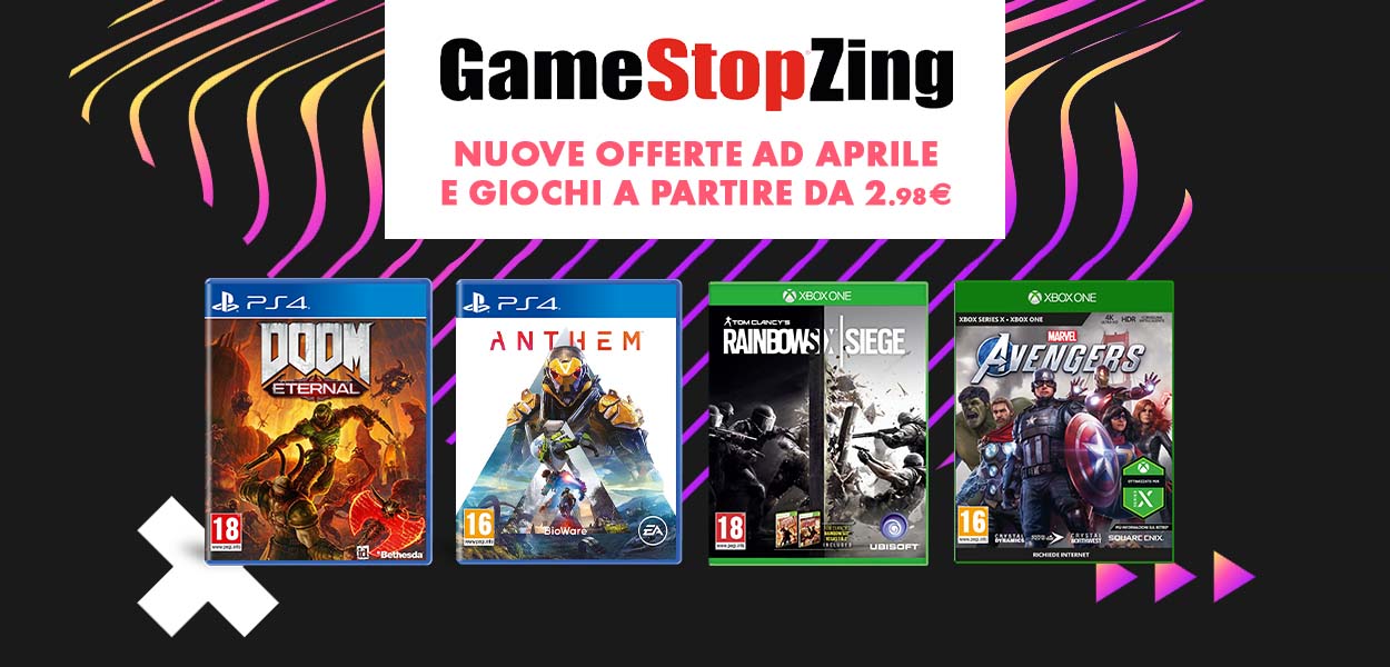 GameStopZing: tante nuove offerte ad aprile e giochi a partire da 3€