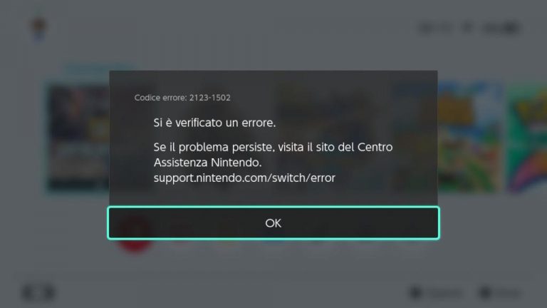 Nintendo switch ошибка 2123 0011