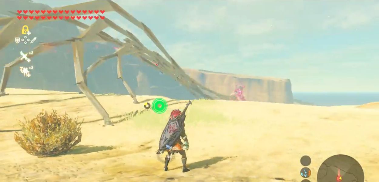 Un glitch deforma le zampe dei Guardiani in Zelda: Breath of the Wild