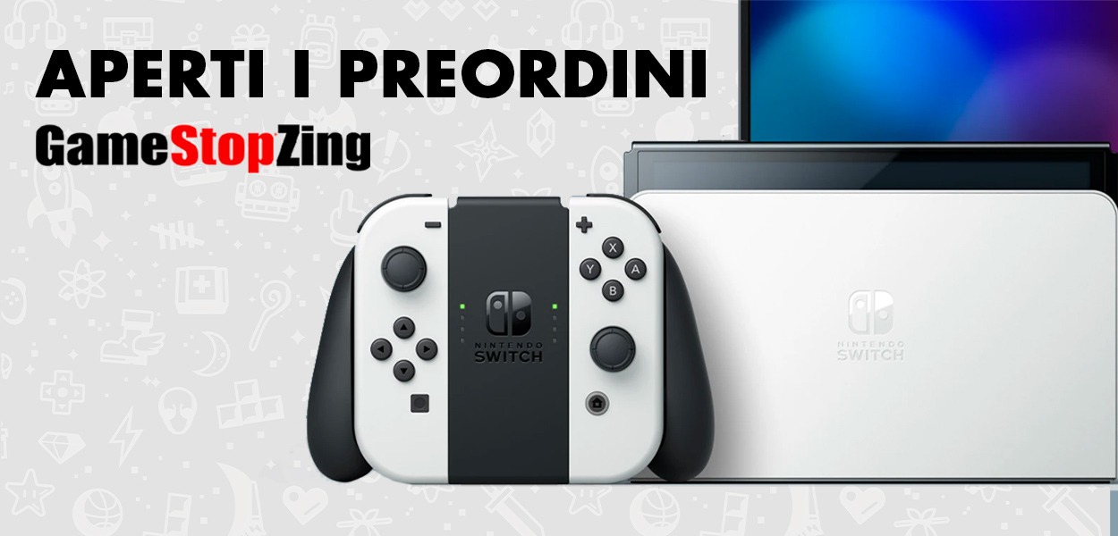 Nintendo Switch modello OLED, aperti i preordini da GameStopZing