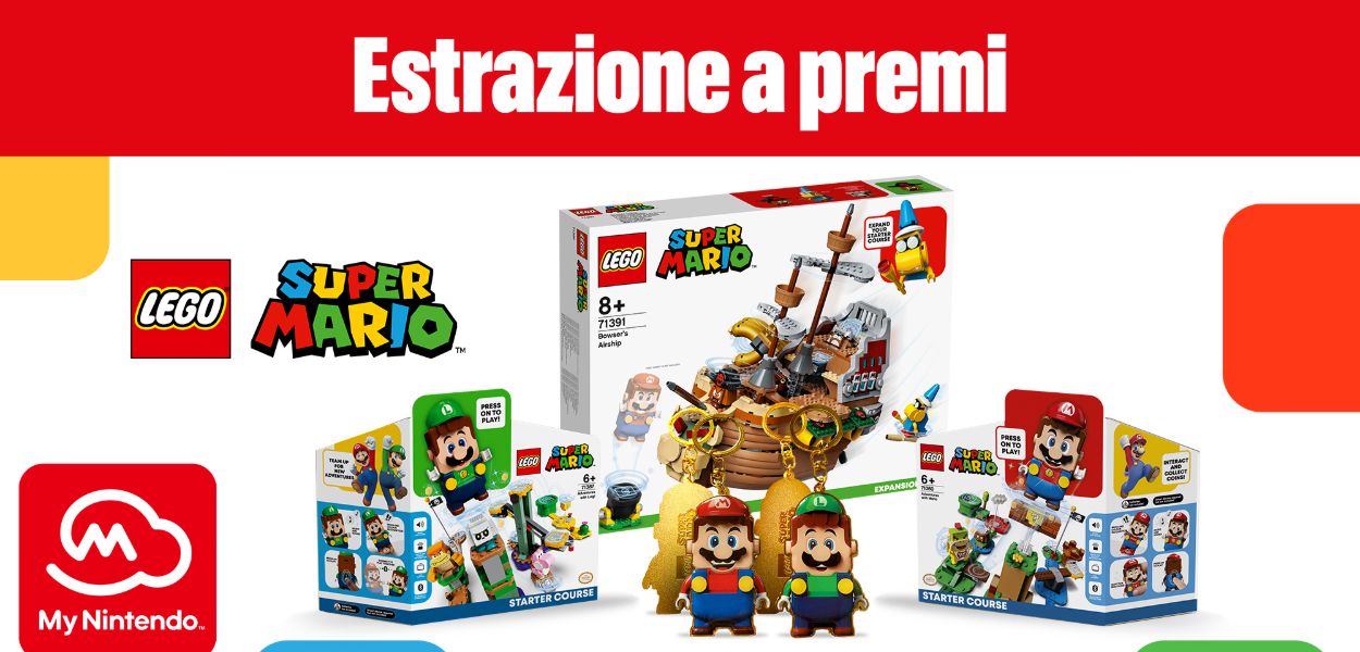 Nintendo Italia mette in palio tre set LEGO Super Mario in un'estrazione a premi