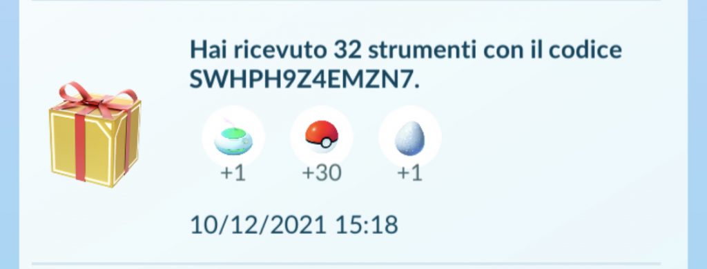 pokémon go codice poké ball fortunuovo aroma