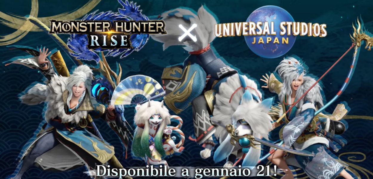 Monster Hunter Rise annuncia la nuova collaborazione con Universal Studios Japan