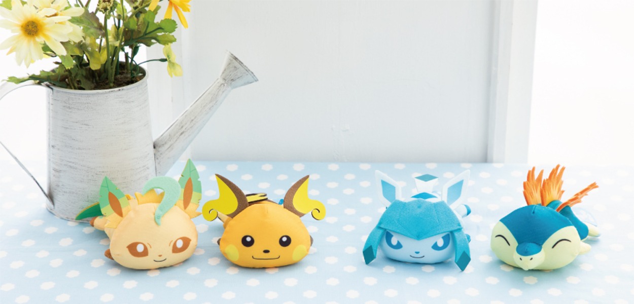 Dei comodi peluche di Leafeon, Glaceon, Raichu e Cyndaquil sono arrivati nei Pokémon Center