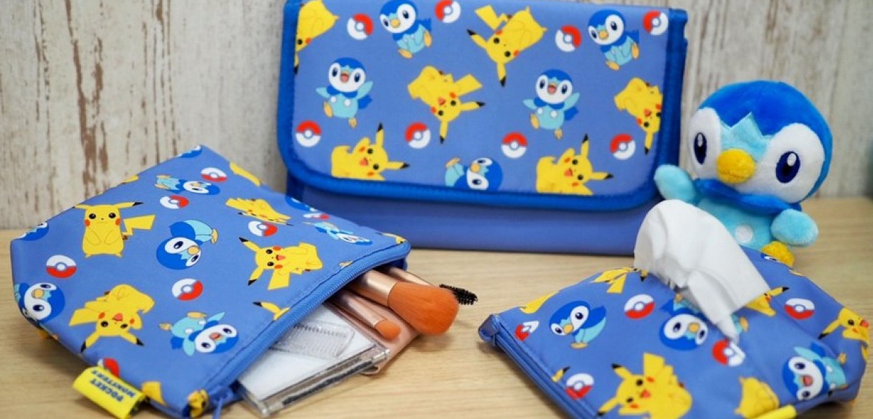 Pikachu e Piplup invadono buste e custodie per tenere in ordine i vostri oggetti