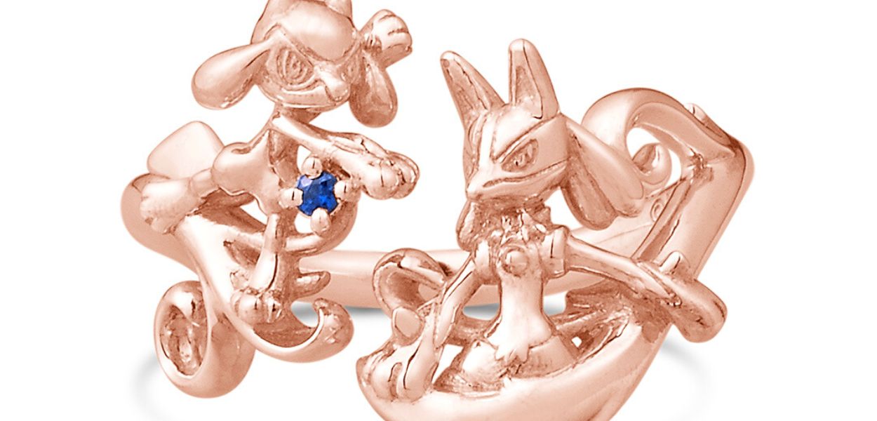 Riolu e Lucario diventano un prezioso anello in oro e platino