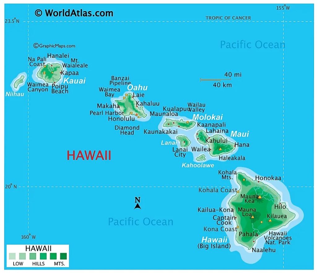 Hawaii mappa