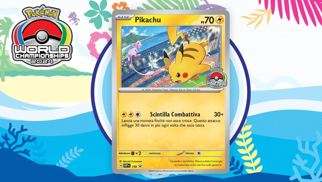 Pikachu carta promo mondiali 2024