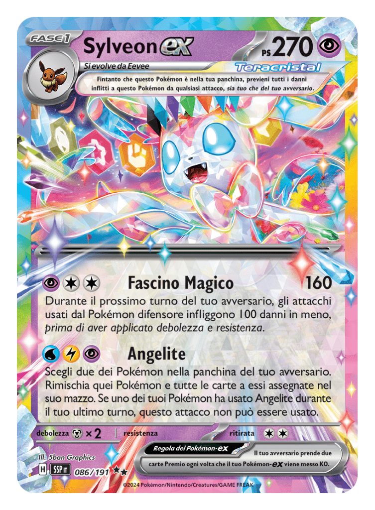 Sylveon-ex Teracristal Astrale anteprima Scintille Folgoranti