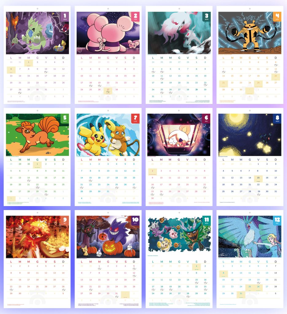 Preview del Calendario Pokémon Millennium 2025