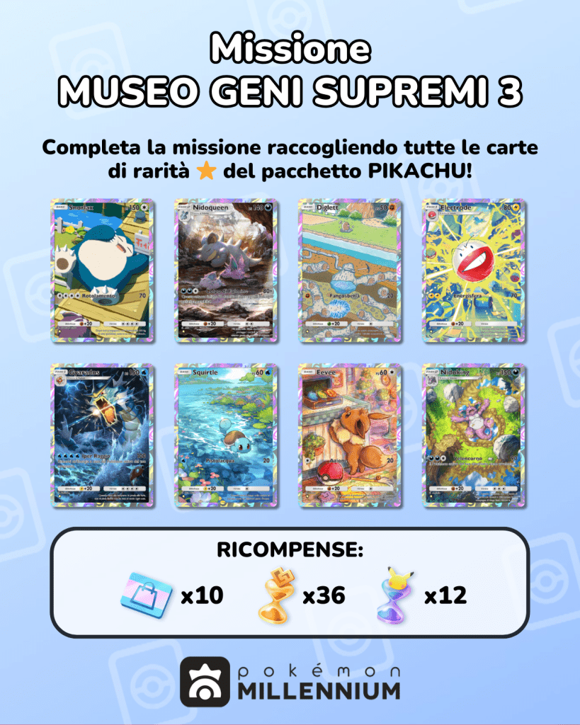 missione geni supremi 3 gcc pokémon pocket