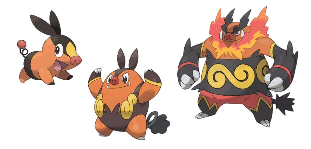 Tepig Pignite Emboar Unima