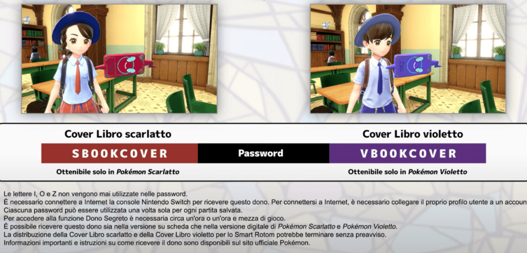 codice cover pokémon scarlatto e violetto screen